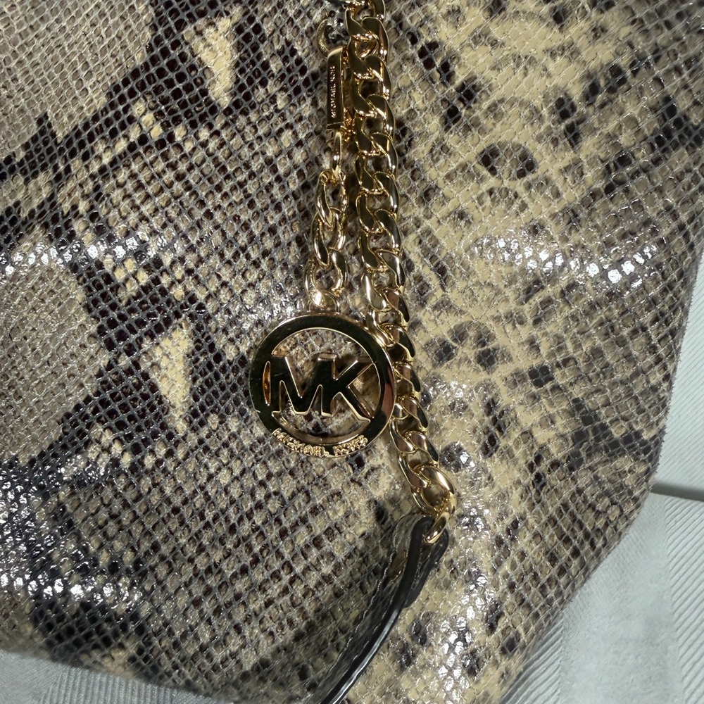 Michael Kors Python Snake Print Shoulder Bag - image 2